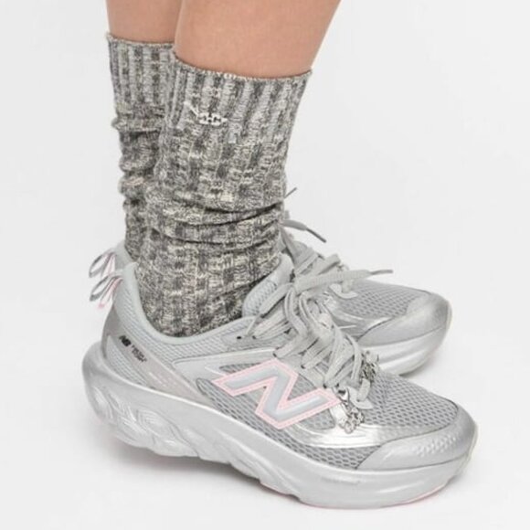 GANNI x New Balance Silver and Pink FFT Trainers - Picture 1 of 9